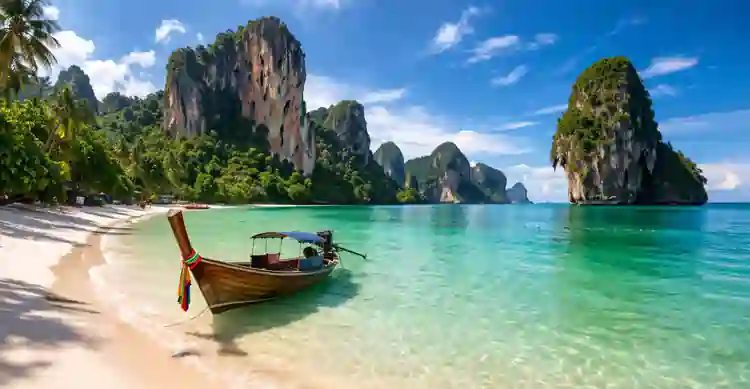 Krabi limestone cliffs Thailand