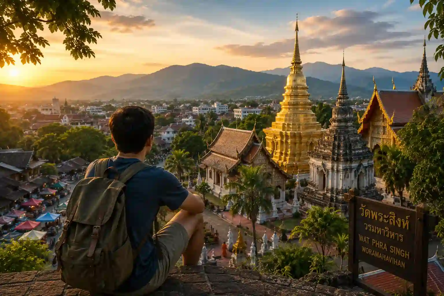 Solo traveler exploring Chiang Mai