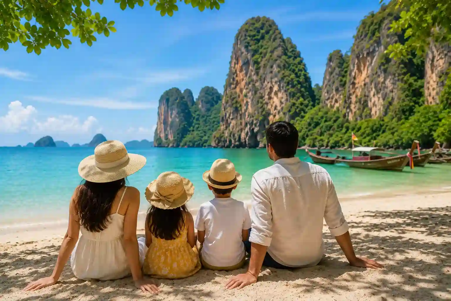Family exploring Krabi